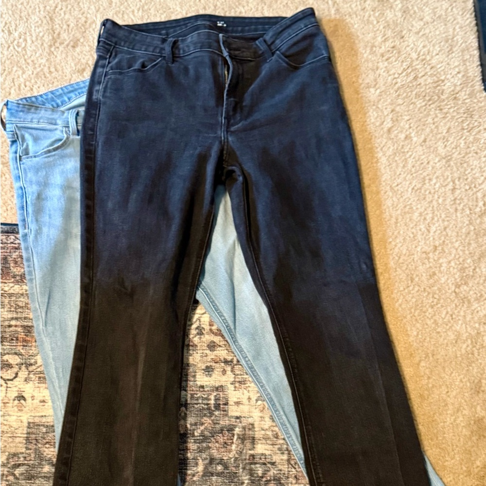 Old Navy Women's Boot Cut Jeans - Black and Light Blue
